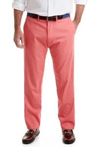 Mens Sretch Twill solid Color  Pants Sunset Coral