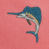 Men's Preppy Embroidered Shorts, Sailfish on sunset