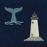 Men's Embroidered Cisco Shorts, Light House and Whale Tail