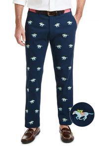 Menn's Embroidered  Pannts Derby Day
