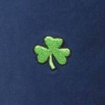 Men's Embroidered Shorts with Lucky Shamrock on Navy| Cotuit Casuals