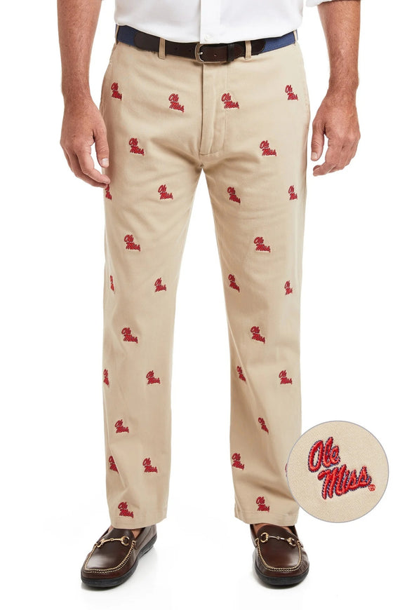 Men.s Embroidered Coligiate Pant Old Miss