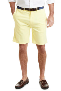 Men's Stretch Twill Cotton Shorts Solid Yellow