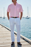 Mens Stretch Twill Solid Blue Seersucker Pants