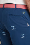 Men's Embroidered Cisco Shorts, Light House and Whale Tail