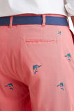 Men's Preppy Embroidered Shorts, Sailfish on sunset