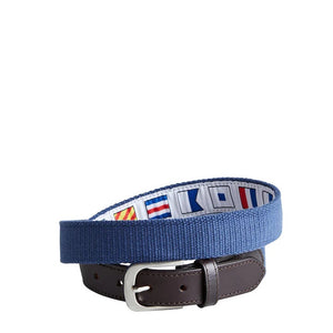 Mens Canvas Belt Dusty Blue Solid