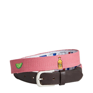 Mens  Embroidered  Canvas Belt Tequelia and Lime
