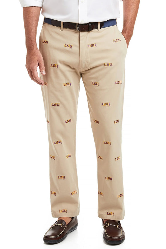 Men's Embroidered collegiate Pant LSU