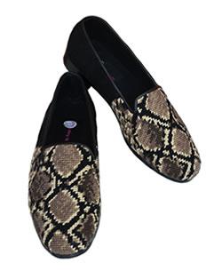 Misses snake skin Needlepoint loafer is a wardrobe staple.