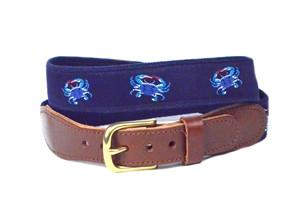Maryland Blue crab ribbon belt is a perfect gift for a southern guy who loves crabs Sho