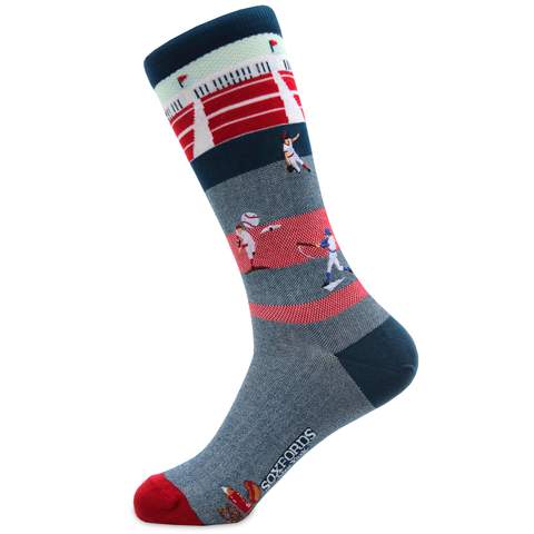 Soxfords Premium Pima Cotton Embroidered Socks- Baseball